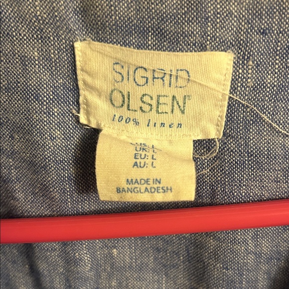 Sigrid Olsen Linen Shirt in Blue - Picture 2 of 2